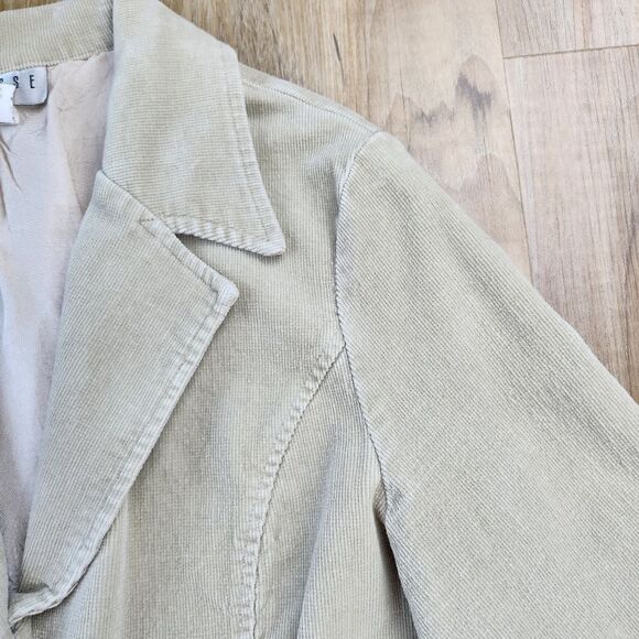 💜Finesse Cream Corduroy Fitted Jacket Large - Picture 6 of 9